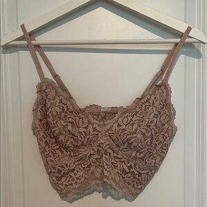 Lace Bralette in pastel pink, size M